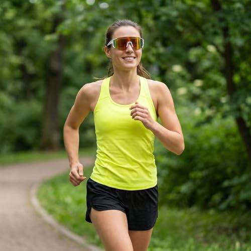 RIRIDAMAI Schnelle Brille Herren Damen, 6 Stück Sport Sonnenbrille, Polarisierte Fahrradbrille mit 6 Aufbewahrungstasche und 6 Brillenputztücher, Laufbrille UV400, Sportbrille für Outdooraktivitäten