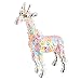 LiuliuBull Metall Silber Überzogene Giraffe Figur Trinkstoff Box Emaille Strasssteine ​​Klappdekorative Hand-Pinted Schmuck Aufbewahrungsbox Home Decor (Color : Colorful Giraffe)