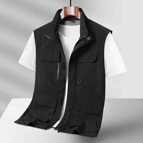 Gilet de pêche léger et respirant sans manches avec plusieurs poches pour le camping et la chasse
