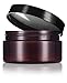 8 oz Amber PET Plastic Refillable Low Profile Jar Black Smooth Lid (12 pack)