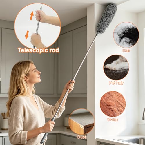 15 PCS Microfiber Duster with Pole