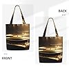 ANABPRMA Vinyl Records Canvas Tote Bag For Women – Reusable Shoulder Bag, Large Shopping Handbag With Button Closure #4