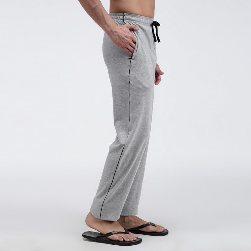 Image of Amul Comfy Men's Track Pant | Super Combed Cotton Rich Blend | Adjustable Drawstring Closure | Slim Tailored Fit | Soft Comfortable Everyday Bottom Wear | Color May Vary (Pack of 1)