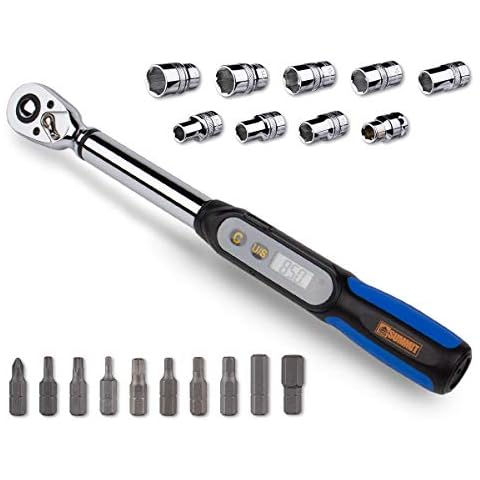 Summit Tools 3/8 inch Digital Torque Wrench, 2.2-62.7 ft-lbs Torque Range, Compact Size, Socket Set, Measure Peak Torque, Calibrated (DPS3-085CN-S) Cover