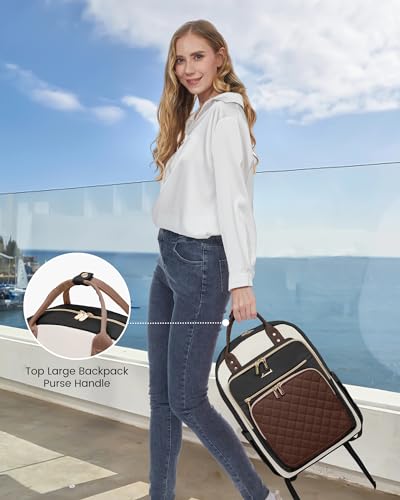 Image of LOVEVOOK Laptop Backpack Purse for Women, 15.6 inch Laptop Bag for Travel with USB Port, Water Resistant Lightweight Daypacks for College Work Business, Nurse Teacher Computer Backpacks
