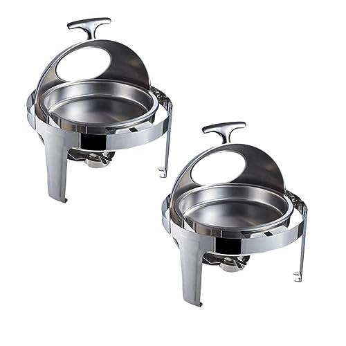 Plats ronds et rectangulaires haut de gamme avec plateau chauffant inox