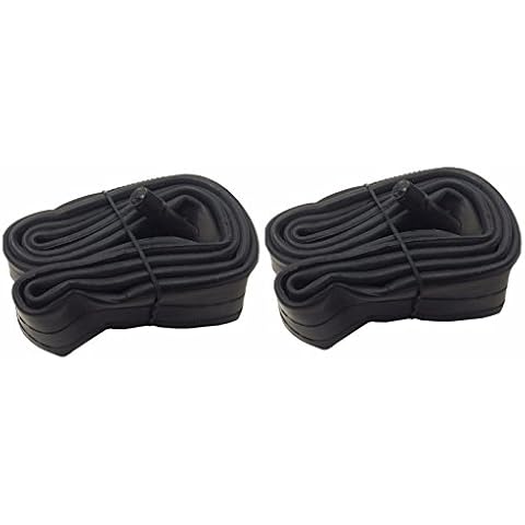 Unique Imports Heavy Duty Schrader Bicycle Inner Tubes Cycling Valve Bike Tube Cruiser (2 Pack, 26 Cover