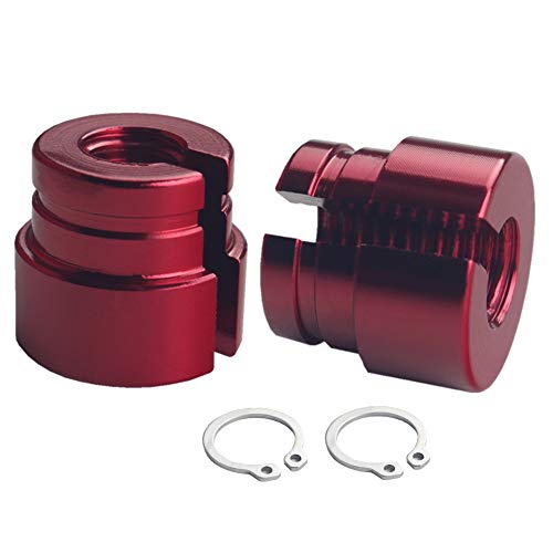 DEWHEL Billet Aluminum Throttle Bushings Compatible With BMW E30 E34 E28 E39 E36 M20 M30 M50 S14 M60 (Red)