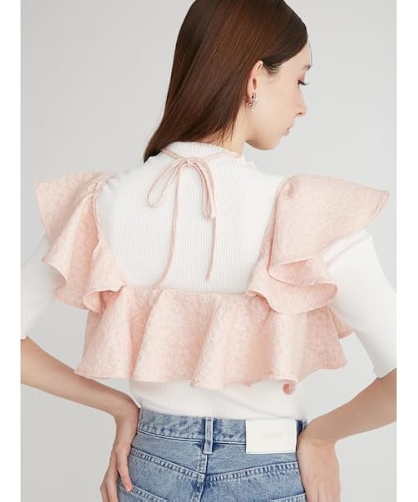 【美品】furfur レイヤードニットセットワンピース　ピンク Amazon.co.jp: [ファーファー] レイヤードニットセット