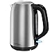 Bonsenkitchen Hervidor de Agua de Acero Inoxidable de 1,7 l, Hervidor Eléctrico de 2200 W, Apagado Automático del Hervidor de Acero Inoxidable y Protección Contra Funcionamiento en Seco, sin BPA