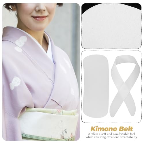 Japanese Kimono Collar Kimono Belt Japanese Collar Core Stiff Erishin Traditional Kitsuke Clothing Accessories for Wedding Party Ceremony Decorations White2