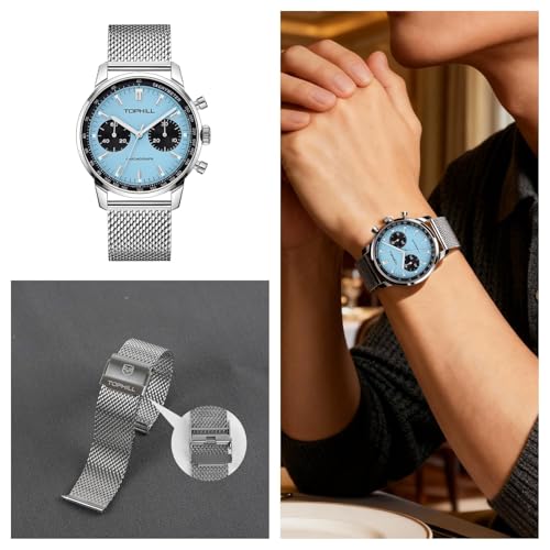 Image of TOPHILL Men Watches Automatic Mechanical Watches - Dive, GMT, Chronograph & Dress Styles | 316L Stainless Steel, Sapphire Crystal, Ceramic Bezel | 5ATM-300M Waterproof with Super Luminous | Classic Business & Sport Casual