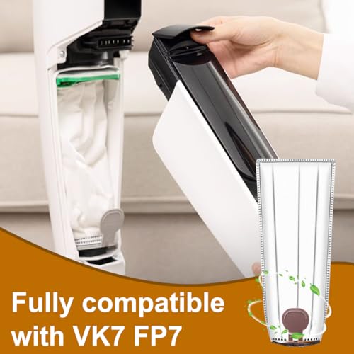 12 Stück Vorwerk Staubsaugerbeutel passend für Kobold VK7 FP7 – 5-Schicht Ersatz Staubbeutel für Vorwerk Akku-Staubsauger, kompatibel mit Vorwerk Kobold Staubsauger VK7, FP7