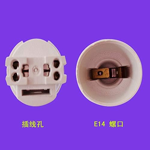 Lamp Bases 8PCS E14 Plastic ceiling lamp holder, crystal for lamp with cable, lamp accessories Candle lamp base socket - (Color: 53mm; Base Type: E14)