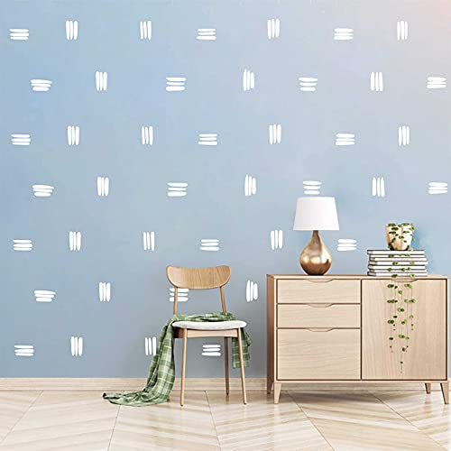 Boho Line Wall Decals Modern Wall Stickers Minimalist Wall Decal White Vinyl Sticker for Wall Removable Peel and Stick Wall Stickers for Bedroom Living Room Classroom Decor