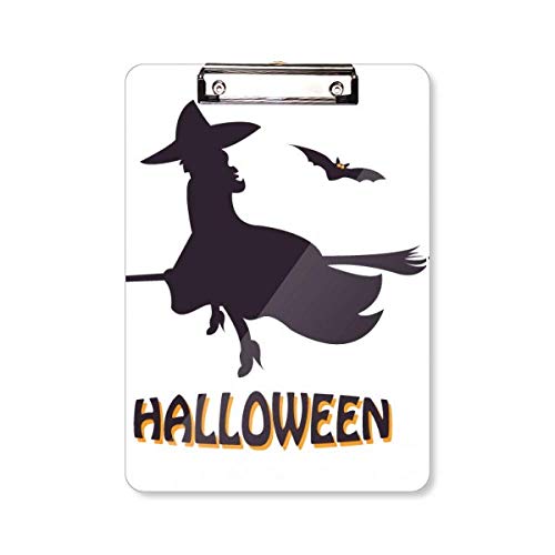 Plaque arrière A4 Halloween avec clip métallique pour support de note rigide
