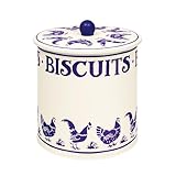 Emma Bridgewater Boîte à biscuits en étain Motif poule bleue 170 x 173 mm