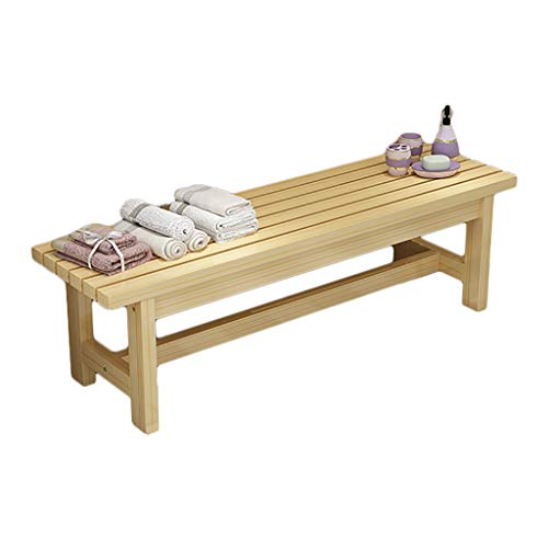 Tabouret long en bois massif de qualite pour vestiaire et entree