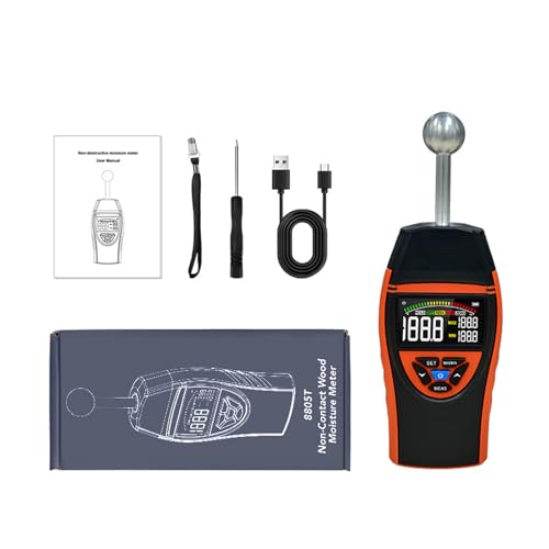 Medidor digital de alta precisión para ladrillos de madera y pared con pantalla LCD de lectura rápida, diseño portátil