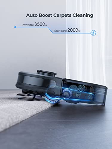 Image of Laresar Robot Vacuum And Mop Combo, Auto Dirt Disposal, Max 3500Pa Suction, App Control, Lidar Navigation Smart Mapping, Compatible With Alexa, Editable Map, L6 Nex Cleaner Ideal For Pet Hair, Black