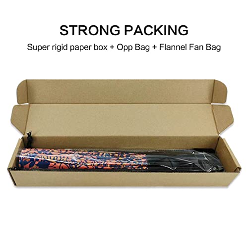 Raveahem Uv Glow Large Rave Bamboo Folding Clack Hand Fan For Men/Women Handheld Fan For Edm, Music Festival,Club,Freaky,Event,Party,Dance,Performance,Decoration, Gift (Mushrooms And Skulls) #TOP3