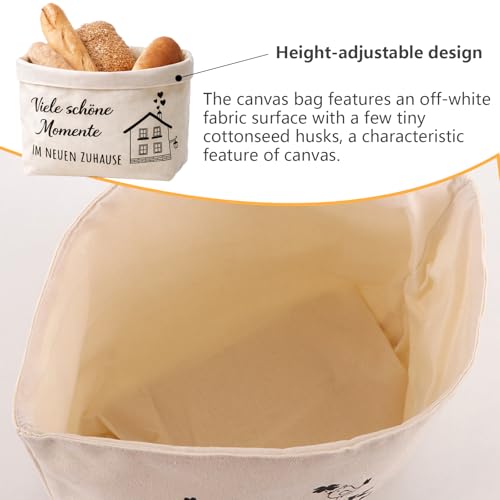 Brotkorb Stoff, Brötchenkorb mit Viele schöne Momente IM NEUEN ZUHAUSE,Einzugsgeschenke Haus Brotkorb,Einweihungsgeschenk Wohnung,Geschenk zum Auszug (Stil 1)
