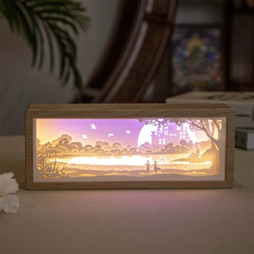 Lámpara de Mesa de Papel 3D con Luz LED RGB Mamarmot