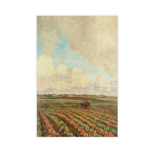 Art sur toile de tulipes impressionnistes au fini premium pour grand salon