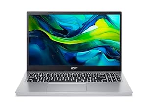 ACER Aspire Go 15 AG15-32P-37MG, 15, 6 Zoll Full HD LCD Laptop (Intel Core 3-N355, 8 GB RAM, 512 GB SSD, Intel Graphics, Windows 11 Home), Silber, französische AZERTY-Tastatur