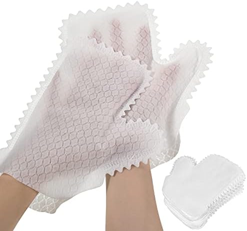 60 Pieces White Microfiber Dusting Gloves Artisan Dusting Mitt Microfiber Cloth Replaces Dust Wipes Feather Dusters for Locks in Dust Pet Hair Sensitive Cleaning Possible Dual-Sided Disposable