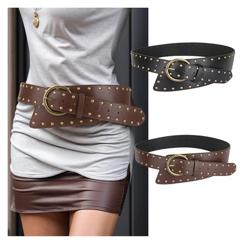 Womens Belt Ladies' Rivet Pin Buckle Bronze Stud Buckle External Belts For Women Girdle Decorate Waist Corset Pung2
