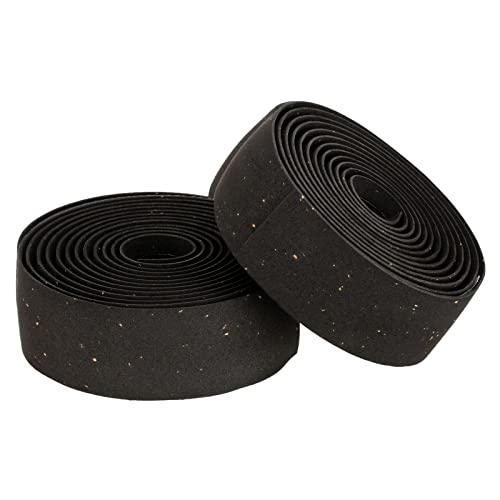 3min19sec Bande de guidon pour vélo de course I Noir I Sans colle I Antidérapante I En mousse EVA - Avec bouchons et bandes de fermeture I Pour guidon de vélo Cover