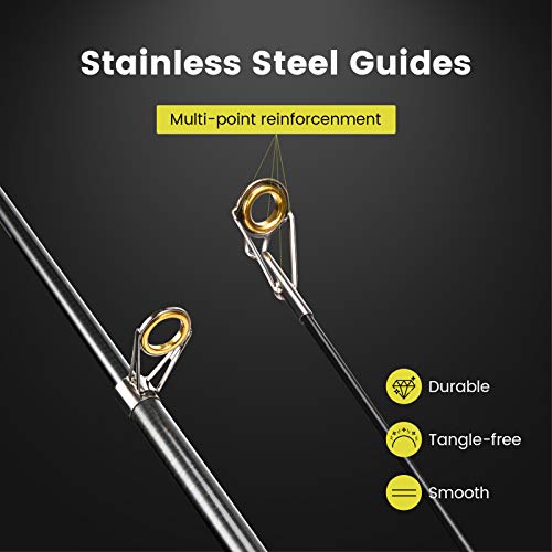 Telescopic Fishing Pole, 24T Carbon Fiber Portable Collapsible Fishing Rod with Stainless Steel Guides for Travel Saltwater Freshwater Bass Salmon Trout Fishing1