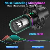 socodox XLR/USB mikrofon gamingowy z ramieniem, dynamiczny mikrofon z wyciszeniem One-Touch, regulacja wzmocnienia i gniazdo słuchawkowe, mikrofon RGB do podcastów do streamingu, nagrywania i śpiewu