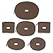 6 Pieces of Fine China Dinnerware Accessory Storage Set - Deluxe Quilted Plush Microfiber - Contents Label Window - Protect Your Valuable China Dishes from Dings, Scratches and Cracks - Brown