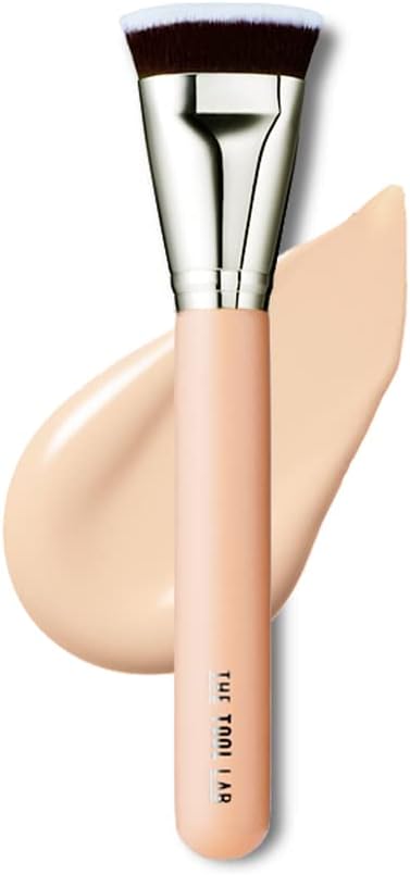 THE TOOL LAB 101 Multitasker Foundation Makeup Brush Flat Top Face Perfect Liquidfoundation Blending Liquid, Cream or Flawless Buffing, Stippling Professional Premium Quality Synthetic Dense Bristles