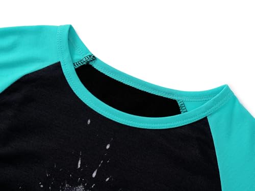 Topgal Boys Girls Pajamas Long Sleeve Sleepwear Trendy Navy Face Tie Dye Checkered 2-Piece PJs Set Comfy Big Kid Size 6-182