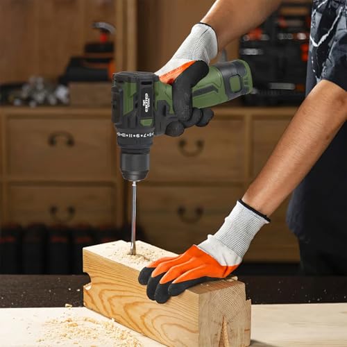 Image of 17V Brushless Power Drill Cordless, 55Nm Electric Drill Set with 2 1500mAh Batteries, 2 Variable Speed, 20+1 Torque Setting and LED Work Light