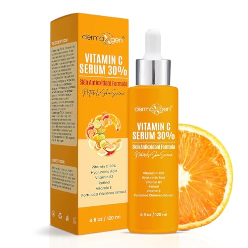 DERMAXGEN Turmeric + 30% Vitamin C Face Moisturizer & Serum Set – Hydrating Skincare Duo with Hyaluronic Acid & Organic Ingredients – For All Skin Types