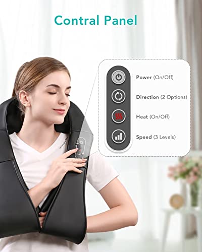 Massagegerät Elektrisch Nackenmassagegerät mit Wärmefunktion für Schulter Nacken Rücken Shiatsu Massagegeräte 3D-Rotation Massage mit ideale Geschenke für Frauen/Männer, Vatertagsgeschenk - Image 3