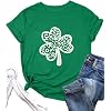 St Patricks Day Shirt Women Shamrock Lucky T Shirts St Patricks Day Theme Short Sleeve Tee Tops