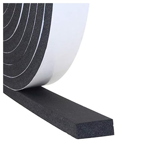 Nastro autoadesivo in schiuma, 25mm(larghezza) x10mm(Spessore), guarnizione in gomma per porte e finestre, resistente alle intemperie, anti-collisione, isolamento acustico, lunghezza totale 5m