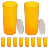 HOMSFOU 20 Stück Reise Kunststofffläschchen mit Deckel Kleine Aufbewahrungsflaschen für Medikamente Bpa Frei Langlebig und Vielseitig Nutzbar