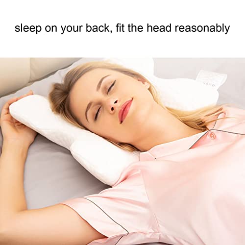Kosdfoge Arm Pillow Slow Rebound Pressure Memory Foam Arched U Shape White Cuddle Pillow, Fabric Anti-Hand Numb Snore Neck-Protection Couple Sleep Pillow, For Travel Sleeping 11.2 X 14.4In #TOP3