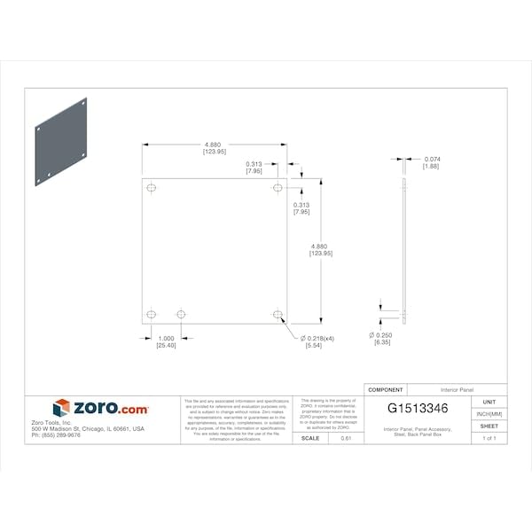 Panneau de fixation Wiegmann P0606 pour installer vos composants en boîtier JIC