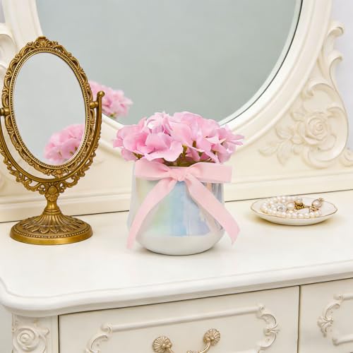 Rosas artificiales en maceta decorativa para transformar tu sala de estar y recibidor 6