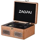 Tocador de CD Portátil com bluetooth e USB, 2200mAH Bateria de Grande Capacidade, CD Player para Reuniões de Família e Amigos (Marrom Retrô)