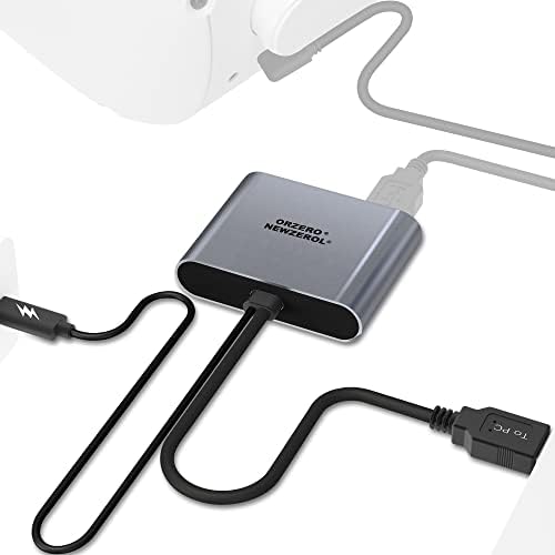 Smart Charging Adapter for Quest 3 Quest 2 – Unlock Unlimited Gaming Power with USB 3.0 Type A/C Link Cable, Quick Continuously Charging and No-Latency PCVR Gaming