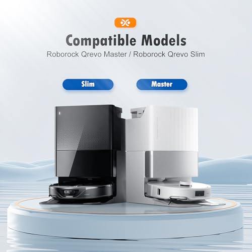 21 Stück Zubehör für Roborock Qrevo Master/Qrevo Slim Saugroboter, 2 Gummi Hauptbürste 6 Staubbeutel 4 HEPA Filter 4 Wischtücher 4 Seitenbürsten 1 Reinigungsbürste