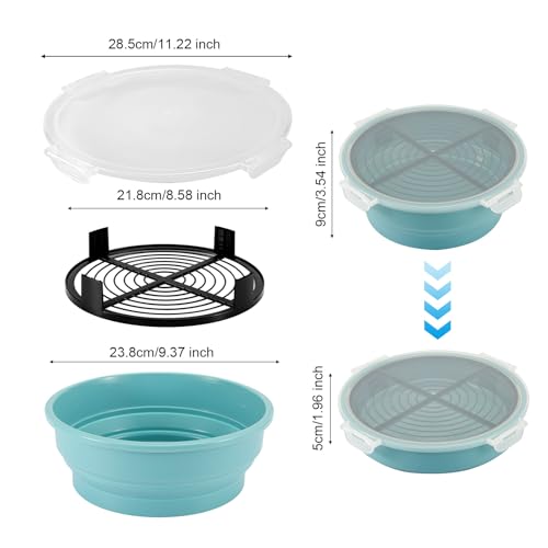 Bowl de silicona plegable con tapa 23.8 cm miniatura 2